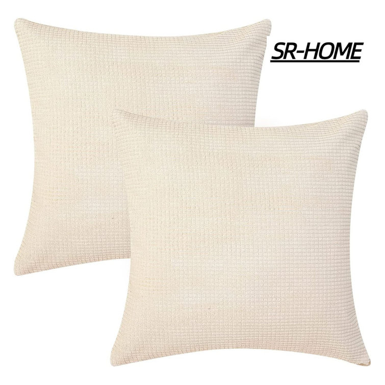 SR HOME Waffle Weave Corduroy Pillow Cover Wayfair